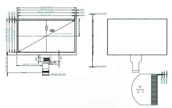 40 دبوس 10.1 بوصة شاشة LCD شاشة TFT LCD 1204 × 600 واجهة LVDS عرض واسع