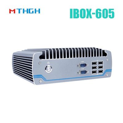 إنتل كور I5-8500T هيكل الألومنيوم حاسوب صناعي مصغر ، IBOX-605