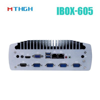 إنتل كور I5-8500T هيكل الألومنيوم حاسوب صناعي مصغر ، IBOX-605