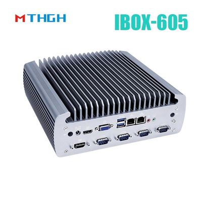 إنتل كور I5-8500T هيكل الألومنيوم حاسوب صناعي مصغر ، IBOX-605