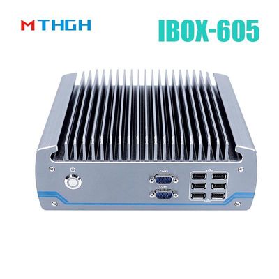 إنتل كور I5-8500T هيكل الألومنيوم حاسوب صناعي مصغر ، IBOX-605