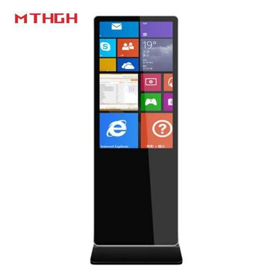 43 بوصة HD أرضية قائمة عرض ملصق رقمي 8GB / 16GB التخزين لموردي OEM