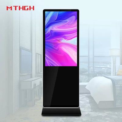 43 بوصة HD أرضية قائمة عرض ملصق رقمي 8GB / 16GB التخزين لموردي OEM